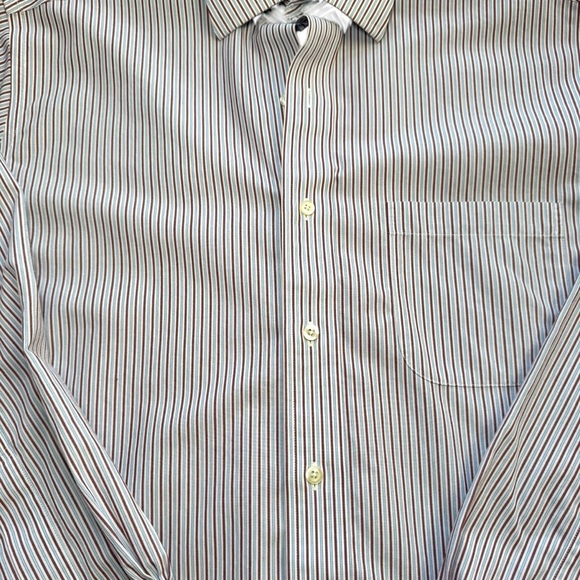 Brooks Brothers Men Size 16-33 Striped Non Iron Cotton L/S‎ Dress Shirt - Picture 6 of 10